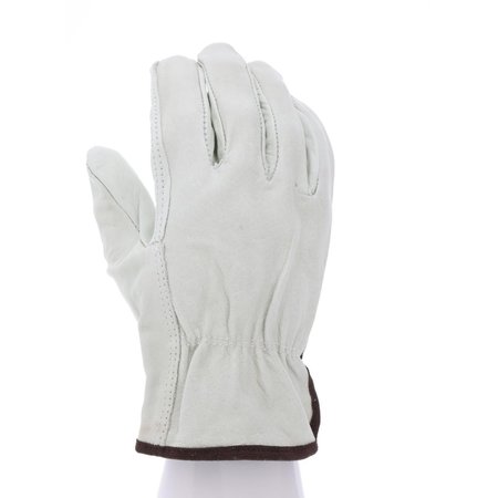MCR SAFETY Grain Leather Driver Cow Straight Thumb Work Gloves - Extra Large 127-32013XL